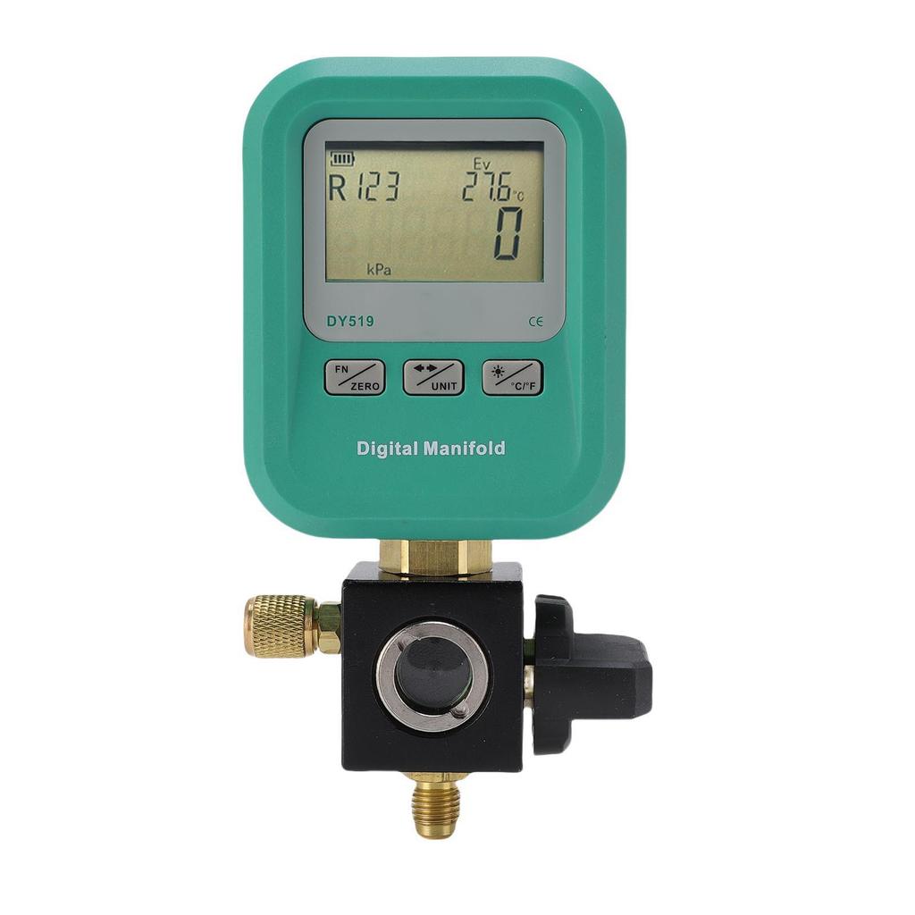 Digital Manifold Meter 1 4 Inch Inlet Air Conditioning Manifold Pressure Tester for Refrigeration Maintenance