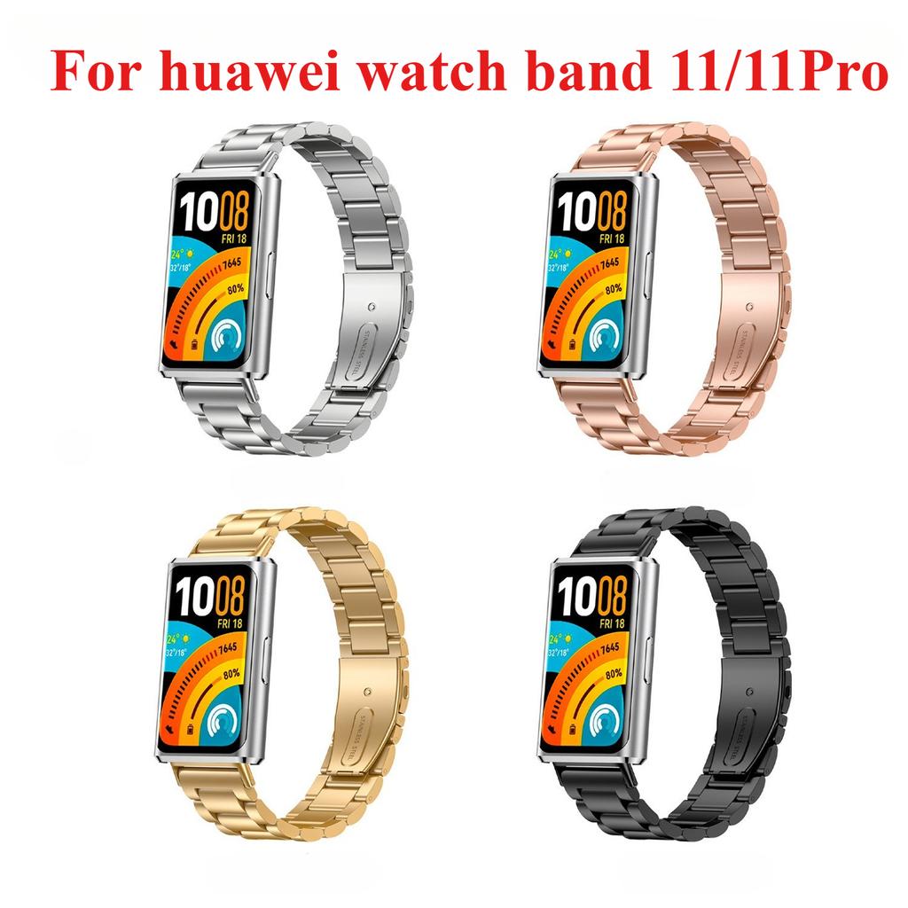 Metalowa bransoleta do zegarka Huawei band 11 Stal nierdzewna Klasyczna bransoletka Correa huawei band 11Pro Elegancka bransoleta do smartwatcha