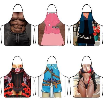 Muscle Print Waterproof Apron for Men – Creative and Fun Design