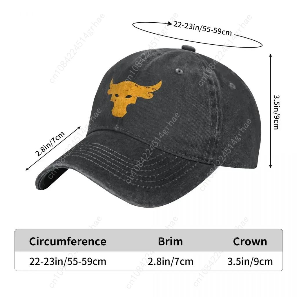 Brahma Bull Washed Baseball Cap Dwayne Johnson Funny Trucker Hat Spring Unisex Hip Hop Casual Baseball Caps