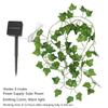 Green Leaf String Lights Solar LED Rattan Garland Ivy Vine Fairy Lights For Garden Party Wedding Terrace Campping Courtyard Decoration