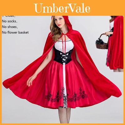Enchanting Women Halloween Cosplay Witch Sorceress Dress Inspired By Little Red Riding Hood