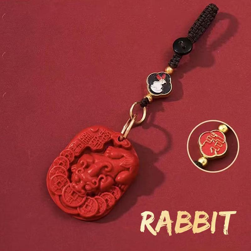 Chinesischer Stil Zwölf Tierkreiszeichen Pixiu Schlüsselanhänger Anhänger Für Frauen Männer Glücklich Rot Pixiu Auto Schlüsselanhänger Exquisites Taschendekor Accessoire Geschenk