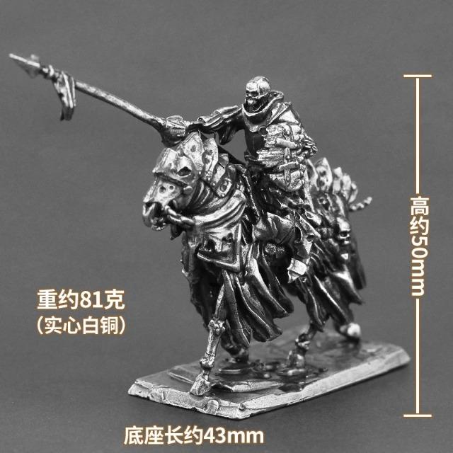 Undead Knight Metal Figurine Skeleton Warrior Miniature Wargaming Car Dashboard Ornament Desk Decor Collection Present Him