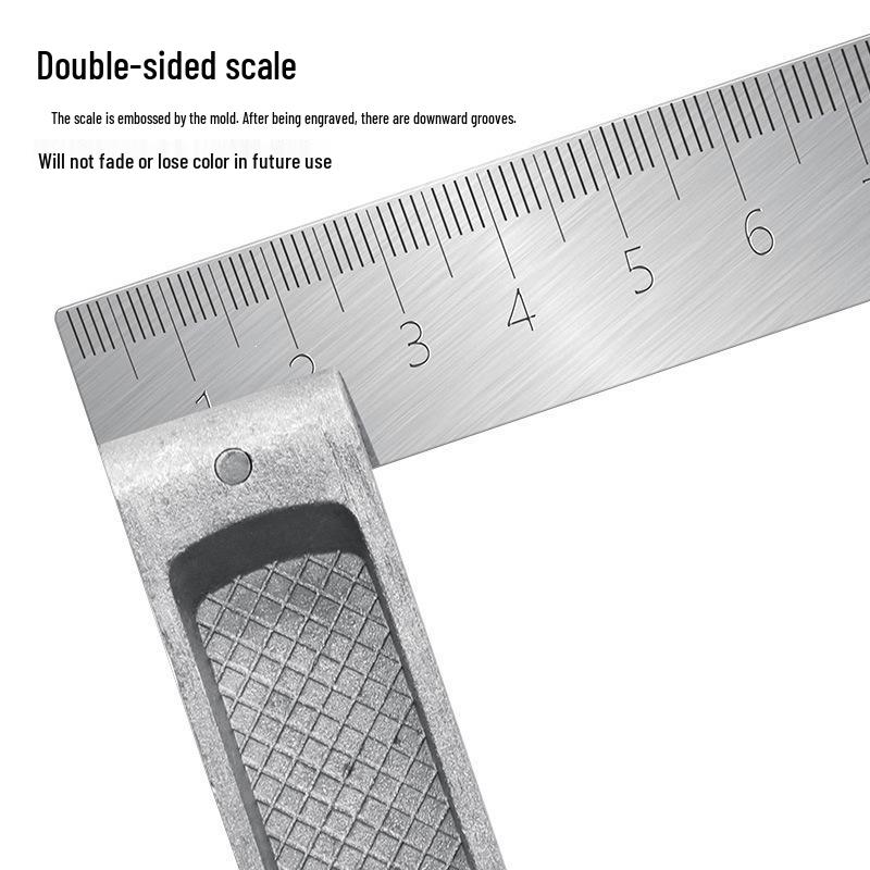 90° Woodworking Triangle Ruler: Right Angle Level & Drafting Tool
