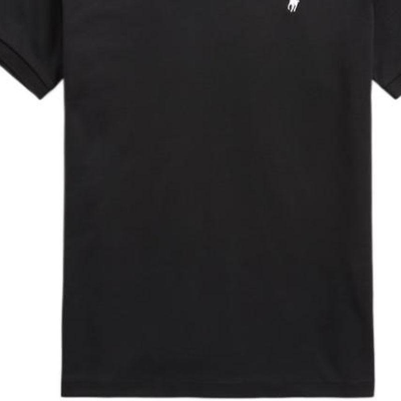 Polo Ralph Lauren SS23 Solid Casual Short Sleeve Polo Shirt Men Tops Black MNPOKNI1N822254-001