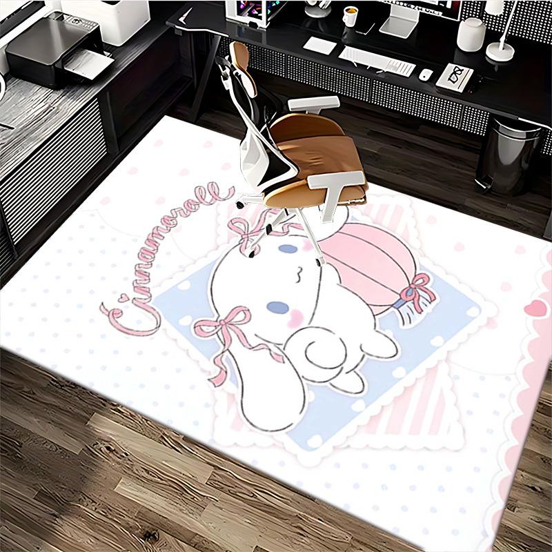 Cinnamoroll Anime Cartoon Design Chair Mat Non-Slip Carpet for Office Home Decoration Living Room Bedroom Game Room Dormitory Gift Seasonal Universal.