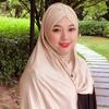 Headscarf Rhinestones Decors High Density Fabric Comfortable Head Scarf Wrap for Outdoor Wear and Fashion