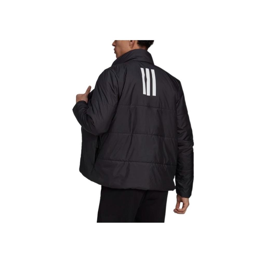 Adidas Logo Print Zip-Up Cotton Jacket Men Jackets Black HG8758