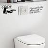 Moisture Proof Bathroom Decor Glow in The Dark Toilet Sticker, Finger And Remind to Flush Stickers Design, Waterproof PVC Fluorescent Decal