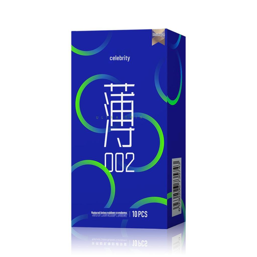 Ultra Thin Ribbed & Lubricated Condoms with Hyaluronic Acid - 10 Pack Adult Sex Toy