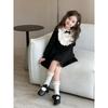 Girls Knitted Dresses Autumn Winter French Style Woolen Skirts Children Knitted Dresses
