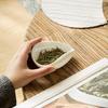 Dehua White Porcelain Tea Scoop for Pu'er Tea Ceremony – Ceramic Tea Leaf Holder and Viewing Tool.
