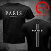 Vintage French Paris Print T Shirt Unisex Casual Tshirt O Neck Short Sleeve Tops Tee Shirt Fashionable Comfy Casual Summer TShirt