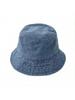 Denim Bucket Hat For Women Sun Protection Casual Korean Style Spring Summer Autumn