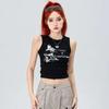 Black Y2K Tops For Women Sexy Fashion Vest Sleeveless T-shirts Fashion Girls Casual Tops
