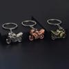 Motorcycle Charm Keychain Wear-Resistant Portable Key Fob 3D Metal Motorbike Keyring for Men