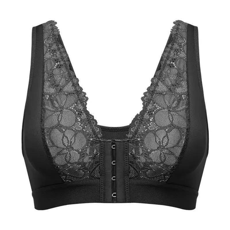 Women's Lace Front Buckle Bra Vest Style Underwear