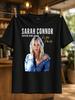 Sarah Connor Open Air 2026 Design s modrým portrétem a zlatým písmem Wilde Nachte Letní turné Unisex Všechna trička