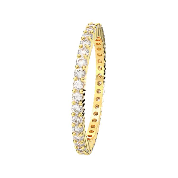 Swarovski Matrix Vittore Embedded Design PVD Zirconia Ring Women rings Gold 5656296