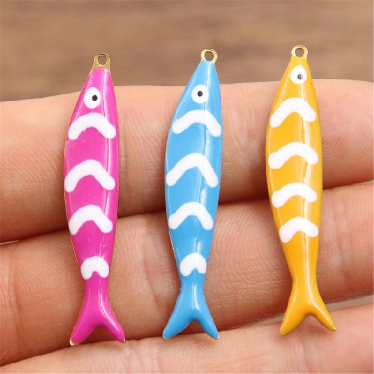Two Sided Enamel Drop Necklace Pendant 5 Vibranting Color Addition Sturdy Stainless Steel Jewelry