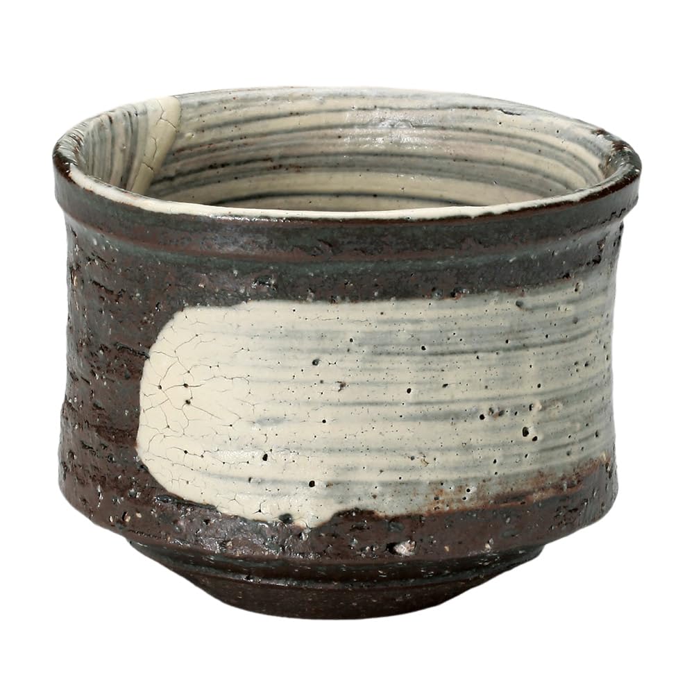 

Matcha Black Earth Brushed Large Mino Made in Japan Ale-net Bowl, Bowl, Ceramic, Ware,