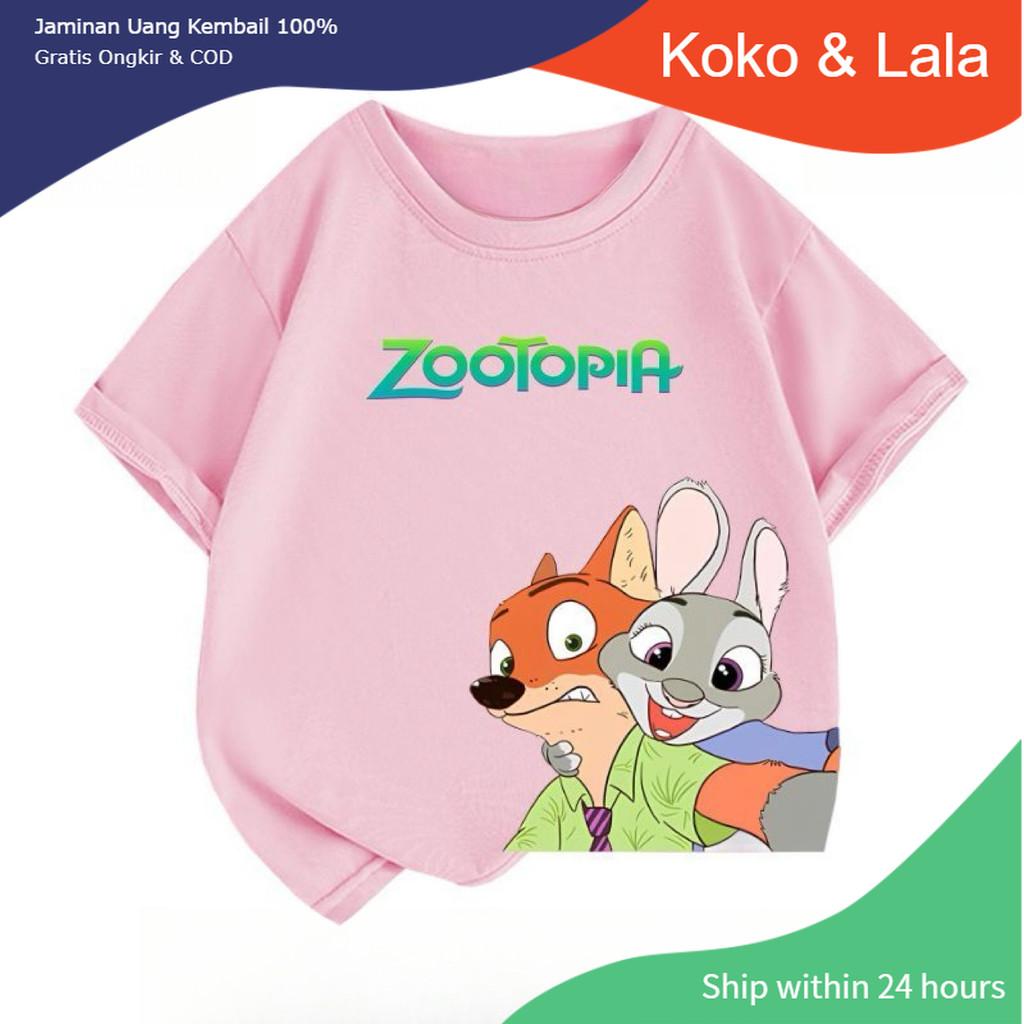 Crazy Zootopia Style Children's T-shirt Fashionable and Casual Versatile Short Sleeved Shirt