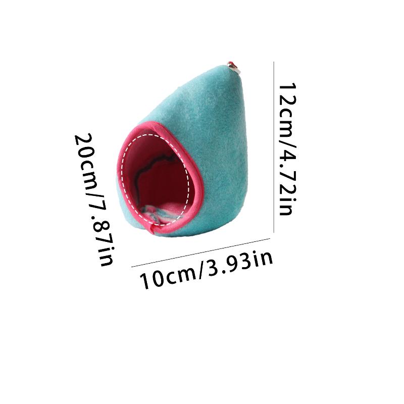 

Hamster Bird Hanging Nest Plush Hammock Cage Nest Soft Warm Sleeping Bed Bag Decoration Pets Rest Nest Supplies Accessories синий