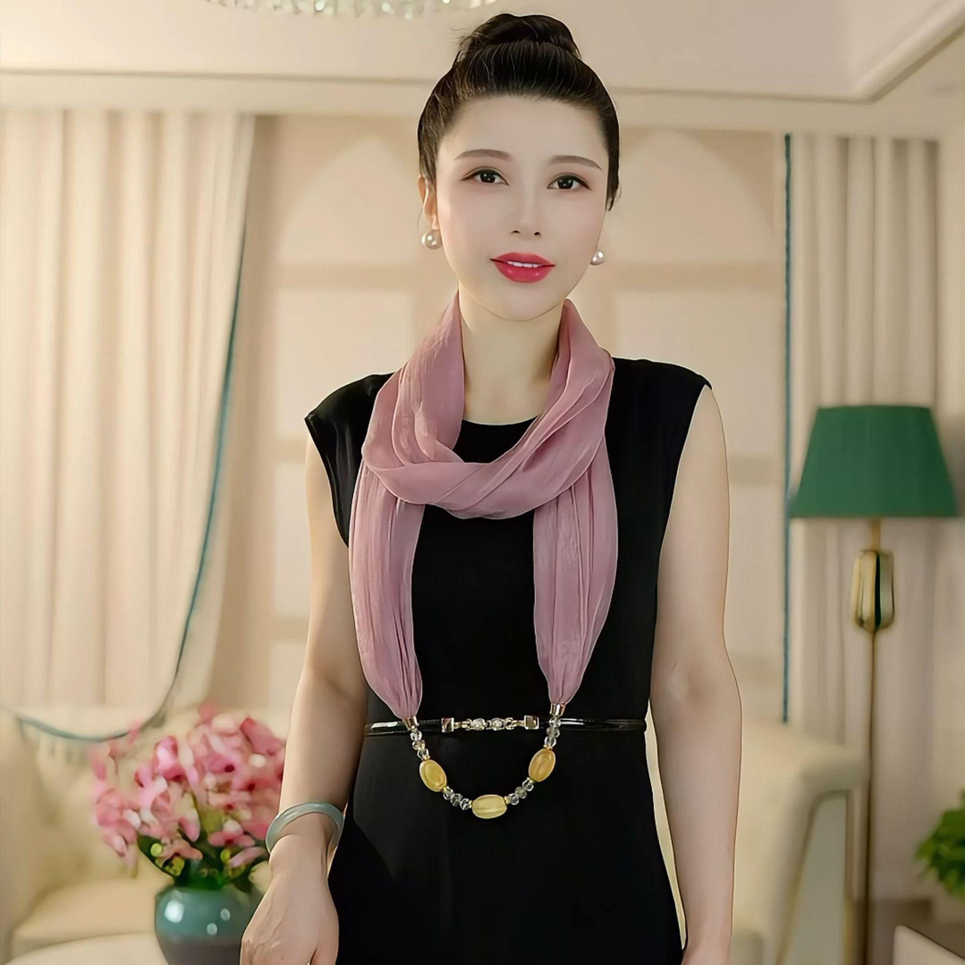 

Интернет-знаменитость шелковый шарф, этнический стиль ожерелье шарф