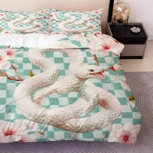 Snake Duvet Cover Duvet Cover With Snake Pattern Suitable For Children Kids And Adults Warm Soft Comfortable And Breathable