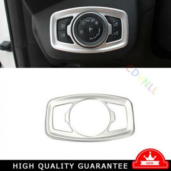 For Ford Escape Kuga 2013~2019 Matte Silver Headlight Switch Control Frame Trim