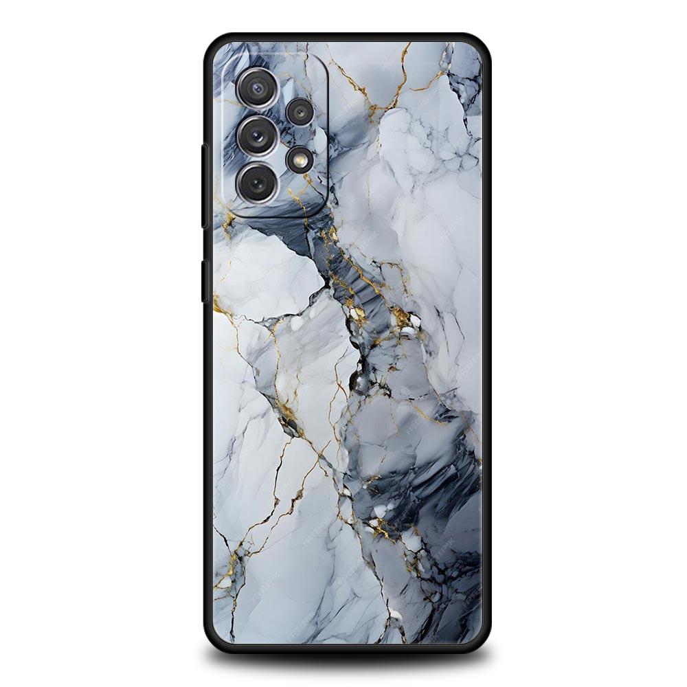 Phone Case For Samsung Galaxy A15 A13 A51 A71 A41 A31 A21S A03S A05 A35 A55 A23 A25 A33 A53 A73 5G Cover Fashion Marble Pattern