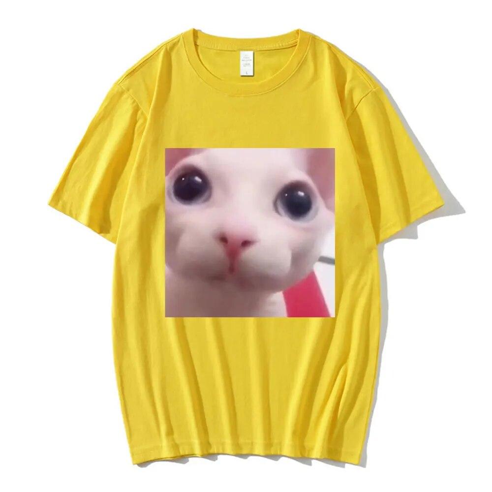 

Забавная футболка с принтом кота Бингуса, винтажные футболки с короткими рукавами и графикой аниме, одежда унисекс большого размера, уличная одежда в стиле хип-хоп для пар 3XL