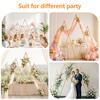 Arch Backdrop Stand Stand 6.2FT 7FT 8.4FT Set of 3 Golden Metal Triangle Flower Frame for Wedding Ceremony Baby Shower Birthday Party Balloon