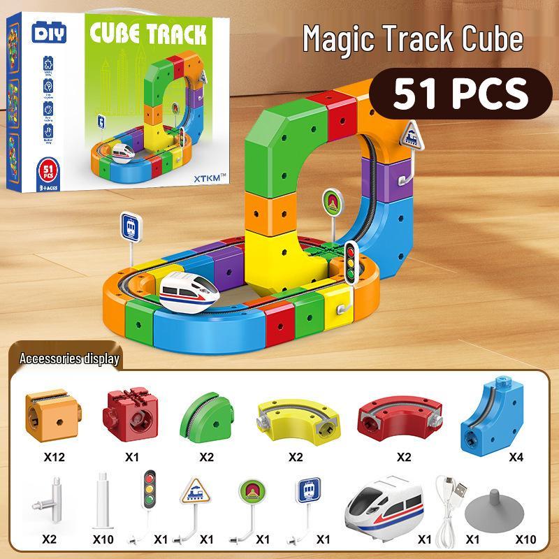 Children s 3D Anti-Gravity Magnetic Car and Train Building Toy Non-Magnetic
