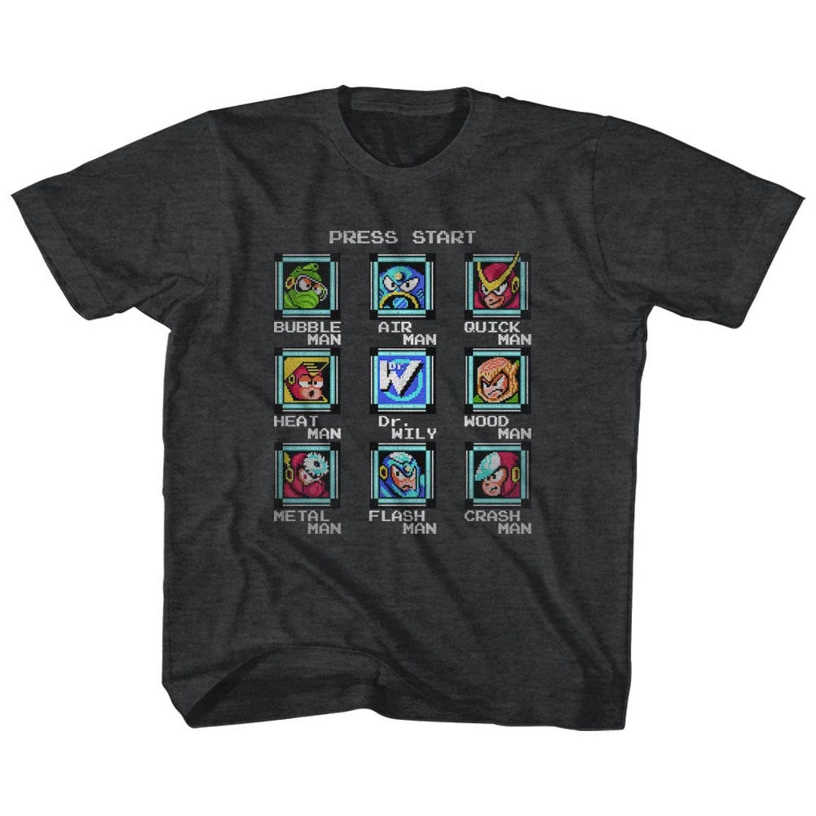 Mega Man Stage Select Black Heather Children s T-Shirt XL