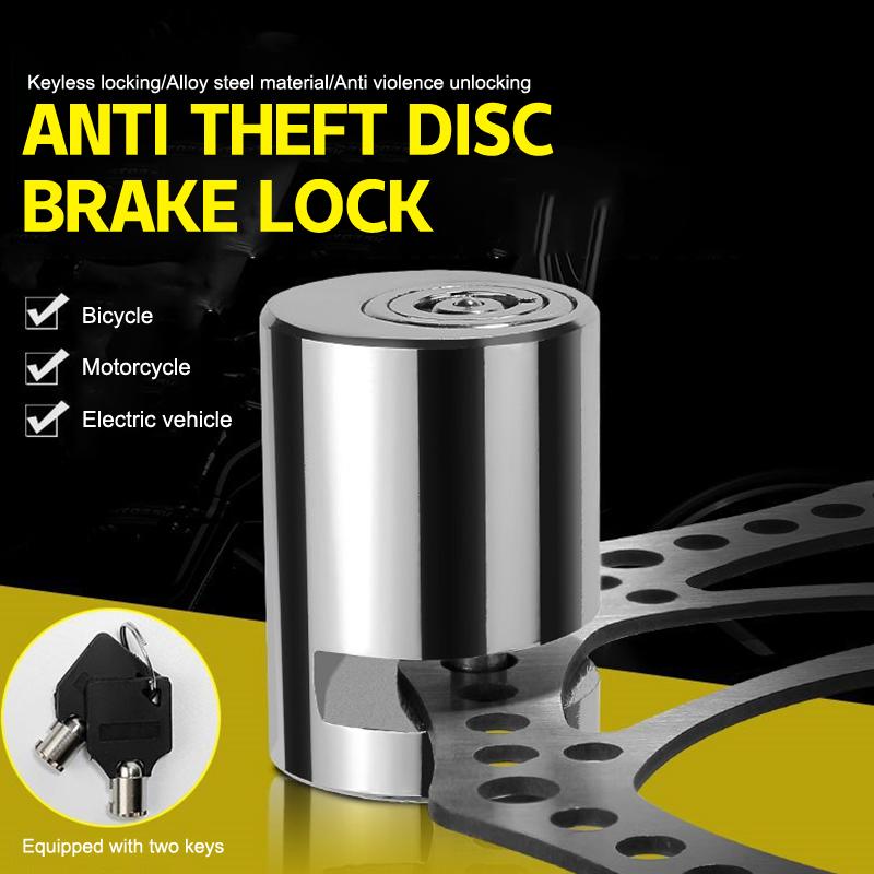 

Universal Motorcycle Disc Brake Lock Anti-Theft Disc Brake Lock Stainless Steel Disc Lock With 2 Key срібний