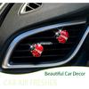 Ladybug Car Decor,2Pcs Bling Lady Bug Air Vent Clips Car Air Freshener,Cute Red Car Accessories Gift For Women,Refillable Rhinestone Aroma Diffuser