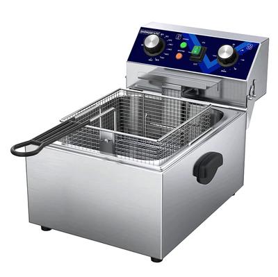Frytkownica elektryczna 10L Frytkownica stołowa Frytkownica Mini frytkownica Regulacja temperatury smażonej żywności Frytkownica domowa Frytkownica komercyjna 10L 80℃-200℃