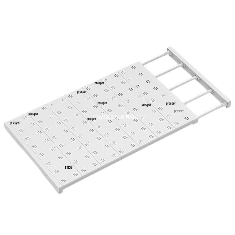 Wall-Mounted Retractable Closet Partition Shelf - No Drill Required