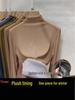 2024 Korean Style Warm Long-Sleeve Turtleneck Plus Velvet Women’s Base Layer Top