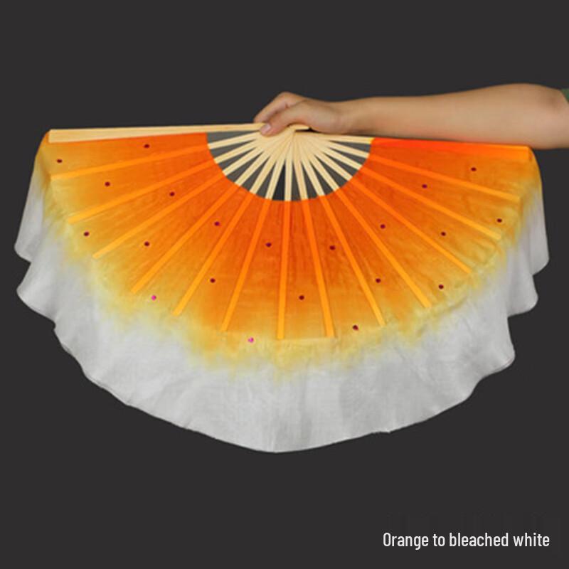 Танцевальный веер Jingcai, 8 дюймов, двусторонний, шелковый