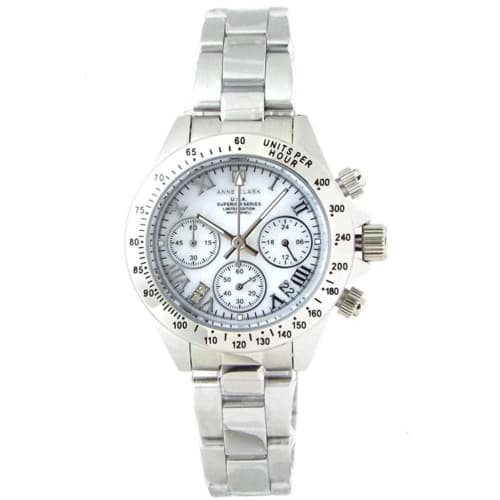 

Unclerk Women s Tachymeter Chronograph Watch with Japanese Movement, Natural White Shell Dial, Skin-Friendly Stainless Steel, 10 ATM Water Resistance,
