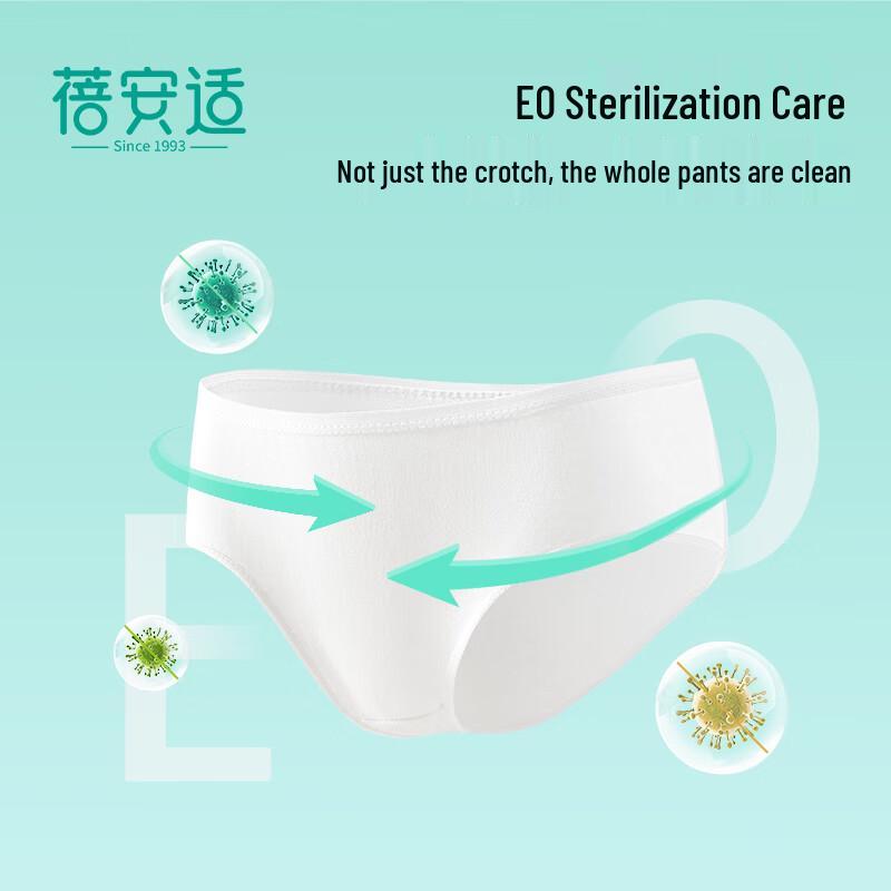 Beianshi Women's Sterile Disposable Cotton Underwear (5-Pack)
