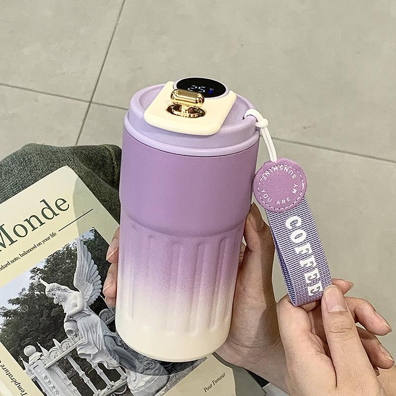 Neuer intelligenter Temperaturanzeige 316 Edelstahl Vakuumisolierter Kaffeebecher für Männer Frauen