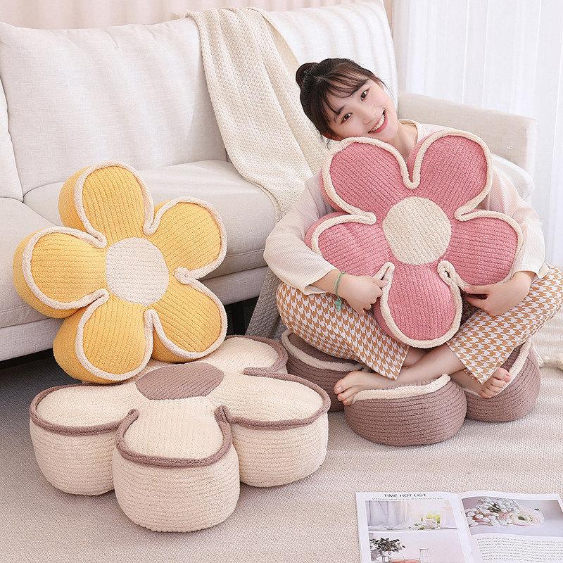Girls Heart Flower Throw Pillow Cushion Home Sofa Pillow Cushion Girls Bedroom Tatami Bay Window Futon Seat Cushion