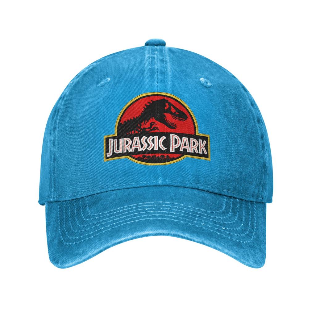 Vintage Jurassic Park Dinosaur Baseball Caps Unisex Distressed Cotton Headwear  Outdoor Activities Adjustable Hats Cap