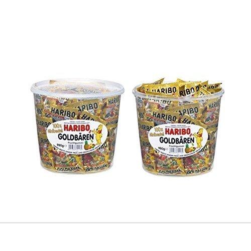 HARIBO Mini Goldbear Gummies Drum Set 2 X 980g