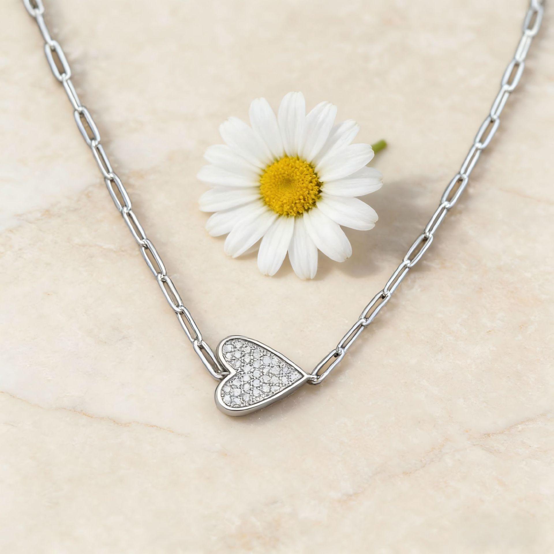 European-American Zircon Cuban Pendant Hip Hop Peach Heart Necklace серебряный
