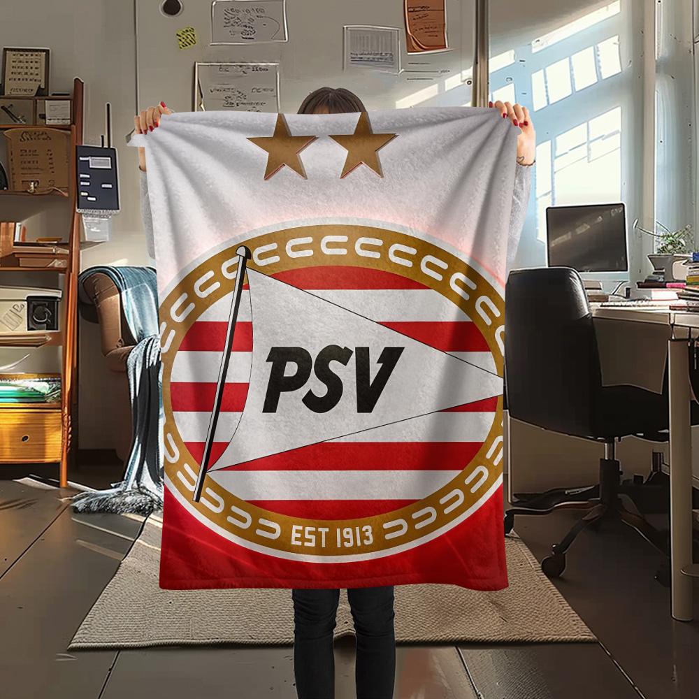 Manta de Franela con Estampado PSV Eindhoven, Alta Calidad, Cómoda para Todas las Estaciones, Decoración del Hogar, Calidez y Confort